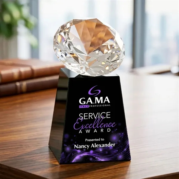 Item #OPV238-DK Celestina VividPrint™ Award - Black/Diamond