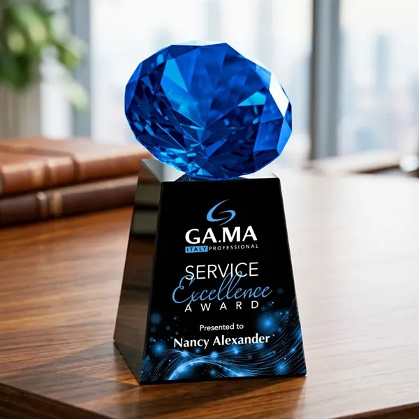Item #OPV238-SK Celestina VividPrint™ Award - Black/Sapphire