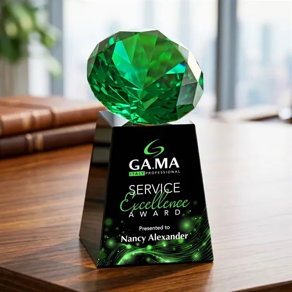 Item #OPV238-EK Celestina VividPrint™ Award - Black/Emerald