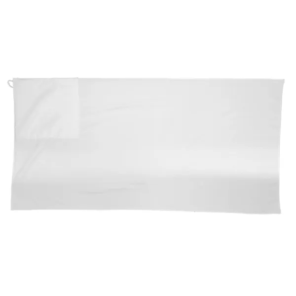 Item #BCH500-AIR Terry beach towel with built-in drawstring bag