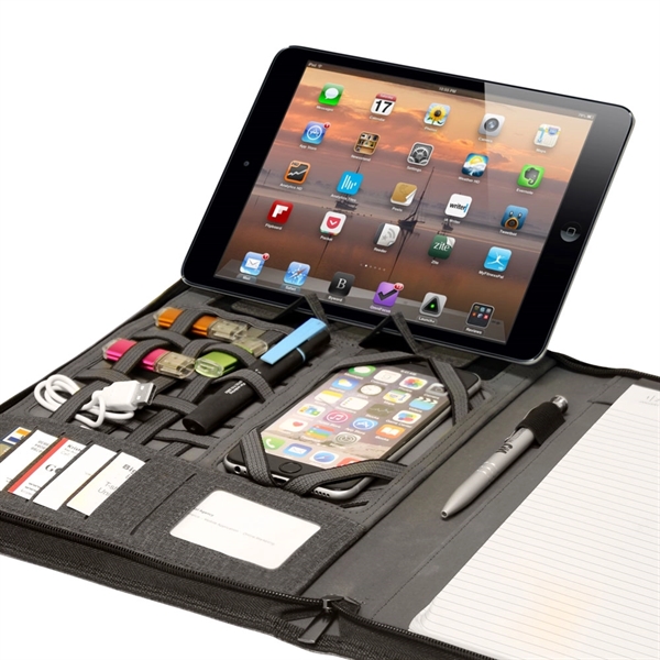 Done in heathered poly canvas, this smart full size zip around... from ASI 79384 Preferred Nation Inc