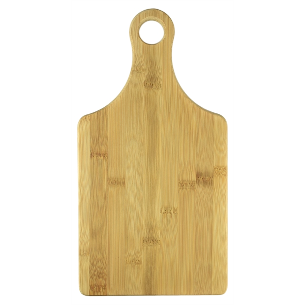 Paddle shaped cutting board made of bamboo 13.5" x 7"... from ASI 72657 Active Life Promo / Apres Ski Ingrain Promo