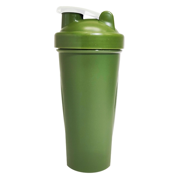 27 ounce solid plastic fitness shaker bottle with lid and metal... from ASI 31978 Admanline