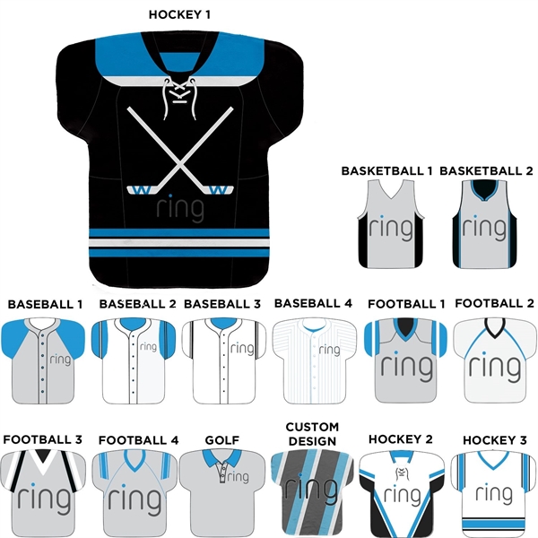 22" x 23" sports jersey-shaped cooling towel with edge-to-edge sublimation.... from ASI 57653 Gold Bond