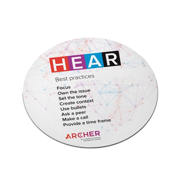 Brilliant full color 8-1/2" mouse pad with antimicrobial properties... from ASI 61966 HPG / HandStands