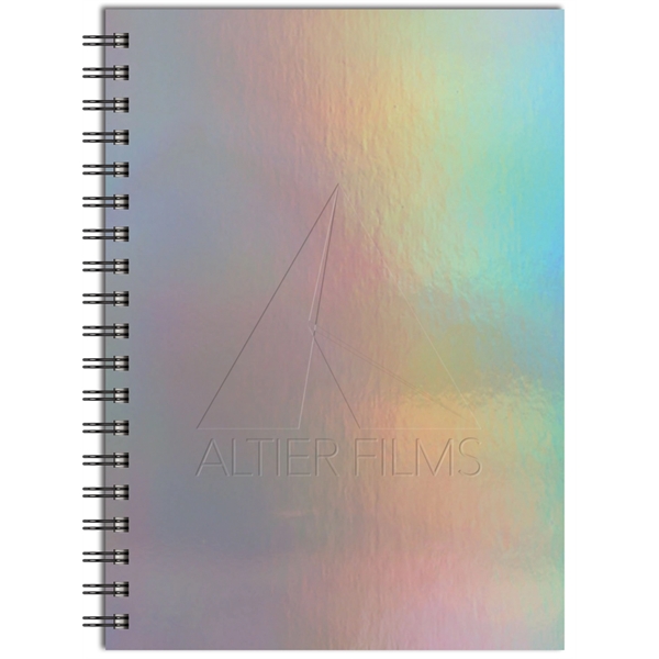 7" x 10" notebook with Holographic paperboard front cover, foil imprint,... from ASI 91340 Journalbooks/Timeplanner Calendars