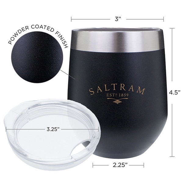 12 oz capacity double wall and vacuum insulated tumbler with sip-thru... from ASI 30112 ACE Products