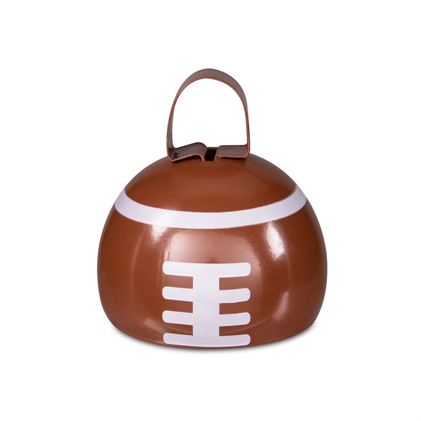 3 1/2" metal cowbell with football shape... from ASI 42016 Brighter Promotions Inc