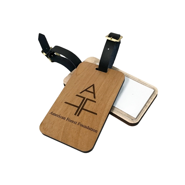 Wood Luggage Tag... from ASI 88156 Solid Dimensions Inc / Solid Dimensions Line