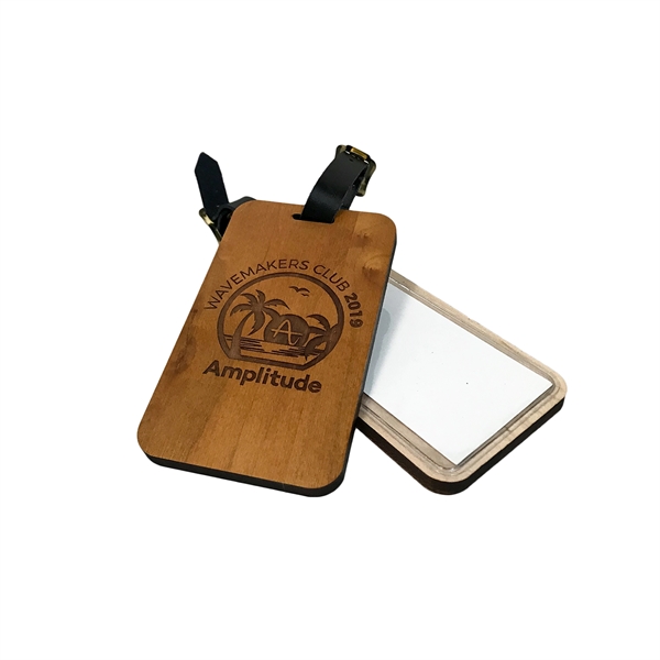 Wood Luggage Tag... from ASI 88156 Solid Dimensions Inc / Solid Dimensions Line