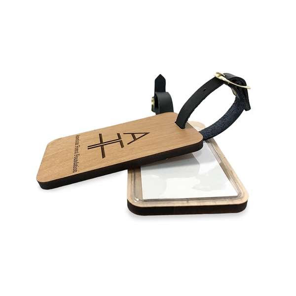 Wood Luggage Tag... from ASI 88156 Solid Dimensions Inc / Solid Dimensions Line