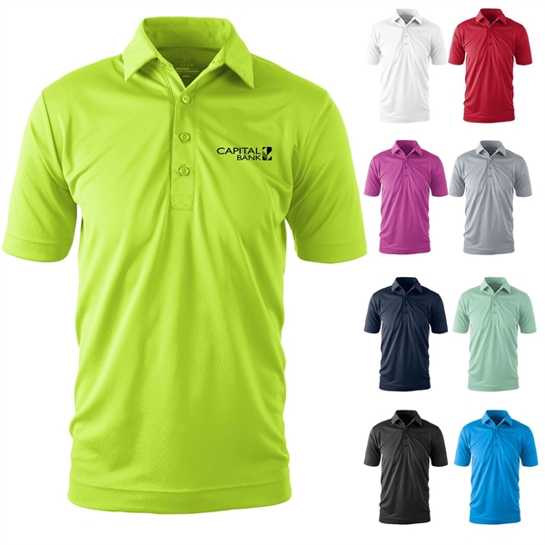 Men's polo with quick absorption and fast-drying knit fabric.... from ASI 57653 Gold Bond