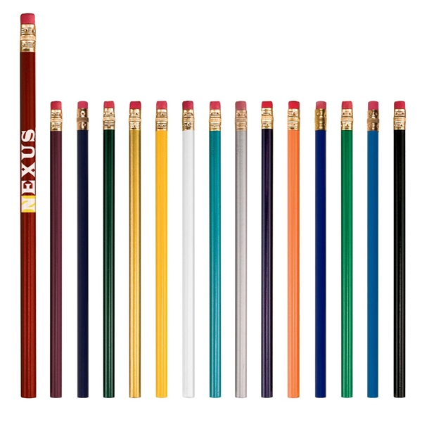 Wooden pencils with No. 2 graphite lead, gold tone ferrule and... from ASI 57653 Gold Bond