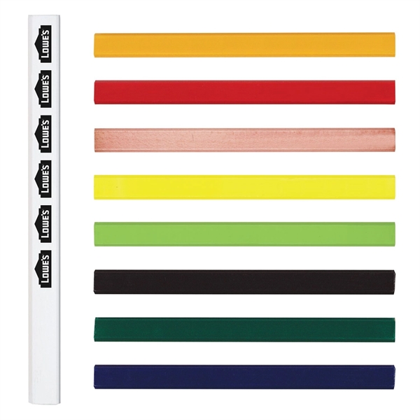 7" wooden carpenter's pencil with No. 2 flat graphite lead.... from ASI 57653 Gold Bond