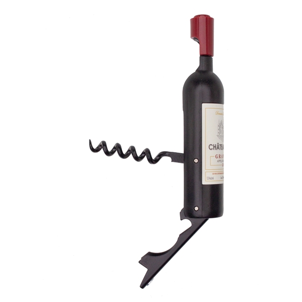 Wine bottle shaped corkscrew and bottle opener with magnetic back.... from ASI 52263 EMT / EMT EMT EASY