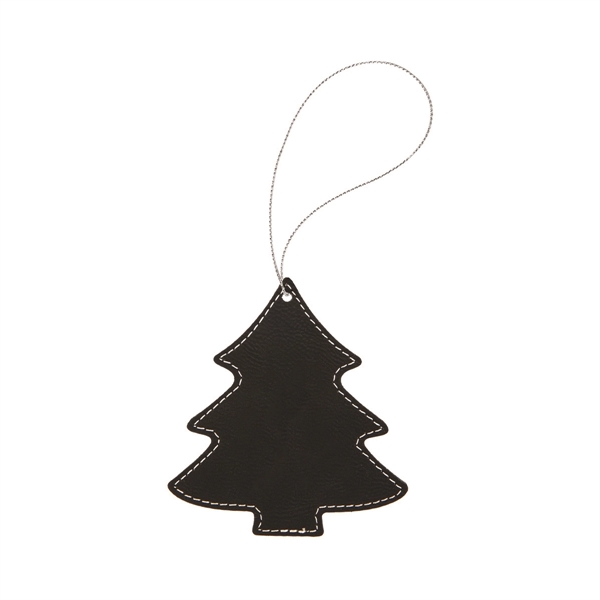 4" x 4.5" x 1/8" oval-shaped PU leatherette hanging holiday ornament... from ASI 74601 Calico