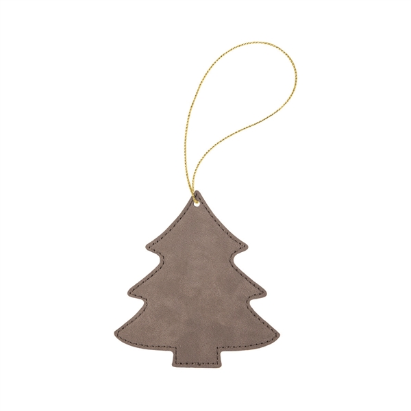 4" x 4.5" x 1/8" oval-shaped PU leatherette hanging holiday ornament... from ASI 74601 Calico