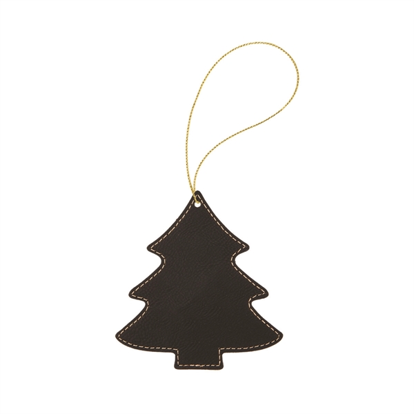 4" x 4.5" x 1/8" oval-shaped PU leatherette hanging holiday ornament... from ASI 74601 Calico