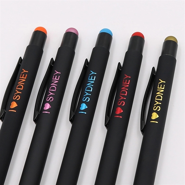 Metal stylus pen made of metal with a matte finish and... from ASI 37218 Athena Promo (tm)