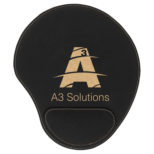 10 1/4" x 9" leatherette mouse pad with laser engraved imprinting.... from ASI 59080 Halls & Company