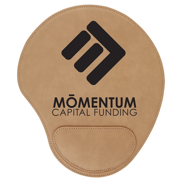 10 1/4" x 9" leatherette mouse pad with laser engraved imprinting.... from ASI 59080 Halls & Company