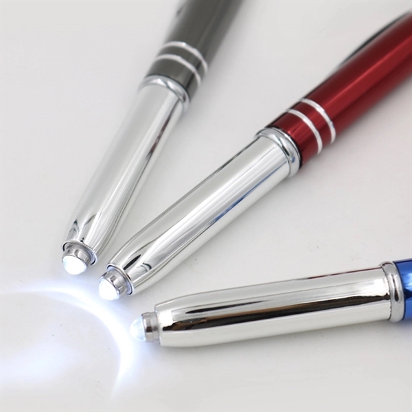 Ballpoint light stylus pen made of aluminum with a stylus on... from ASI 37218 Athena Promo (tm)
