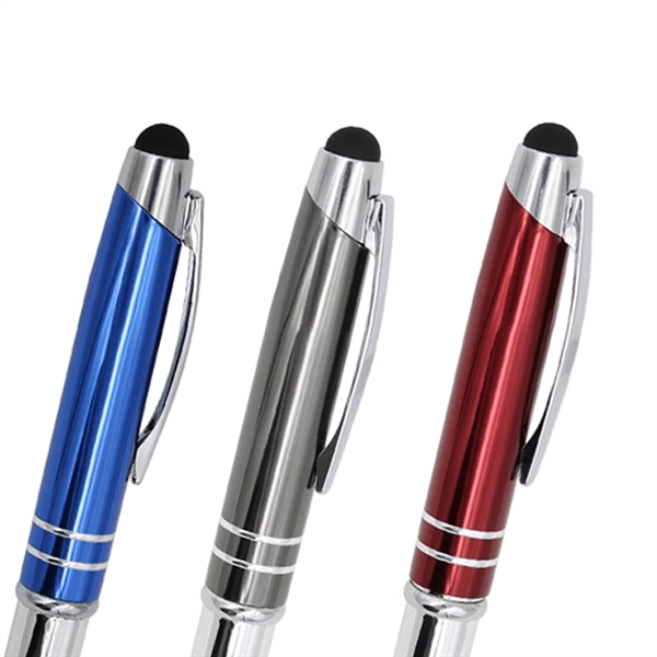Ballpoint light stylus pen made of aluminum with a stylus on... from ASI 37218 Athena Promo (tm)