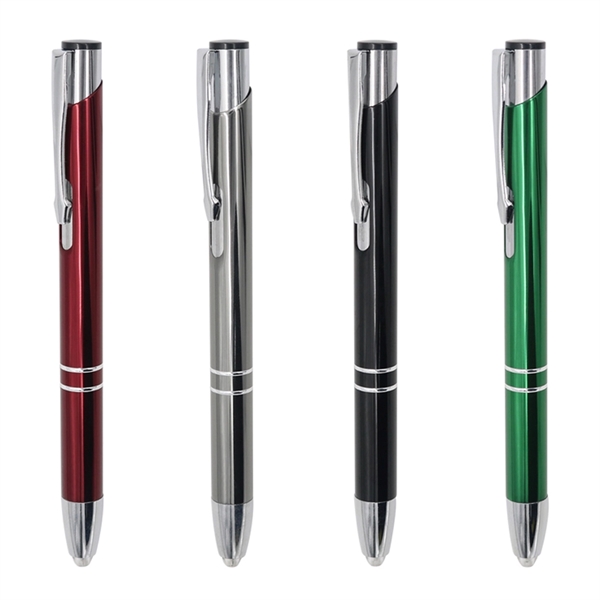 Ballpoint pen made of aluminum with a stylus on top and... from ASI 37218 Athena Promo (tm)