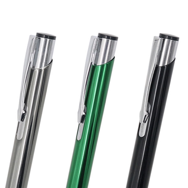 Ballpoint pen made of aluminum with a stylus on top and... from ASI 37218 Athena Promo (tm)