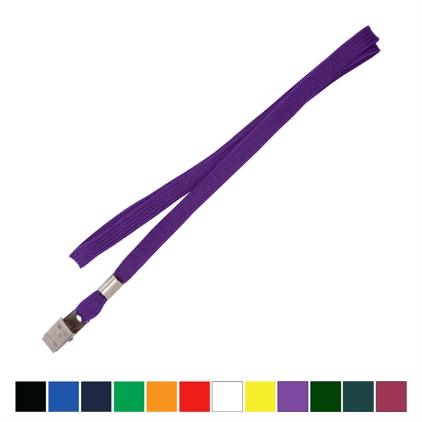 36" x 3/8" non-breakaway blank tube style lanyard cord with bulldog... from ASI 62088 IDProductsource