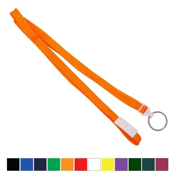 36" x 3/8" blank tube breakaway style lanyard with split ring... from ASI 62088 IDProductsource