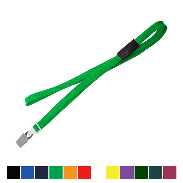 36" x 3/8" blank breakaway style tube lanyard with bulldog clip... from ASI 62088 IDProductsource