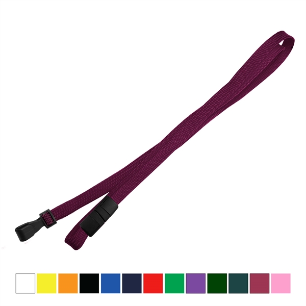36" x 3/8" blank breakaway style tube lanyard with wide plastic... from ASI 62088 IDProductsource