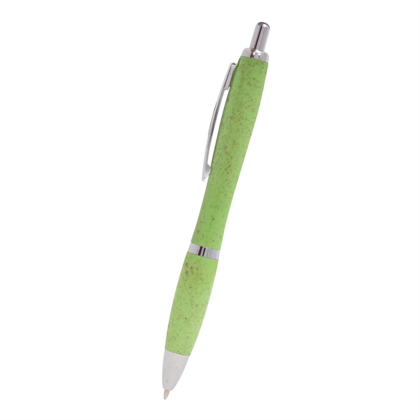 Plunger-action ballpoint pen made of straw polypropylene... from ASI 61125 Hit Promotional Products / Hit®