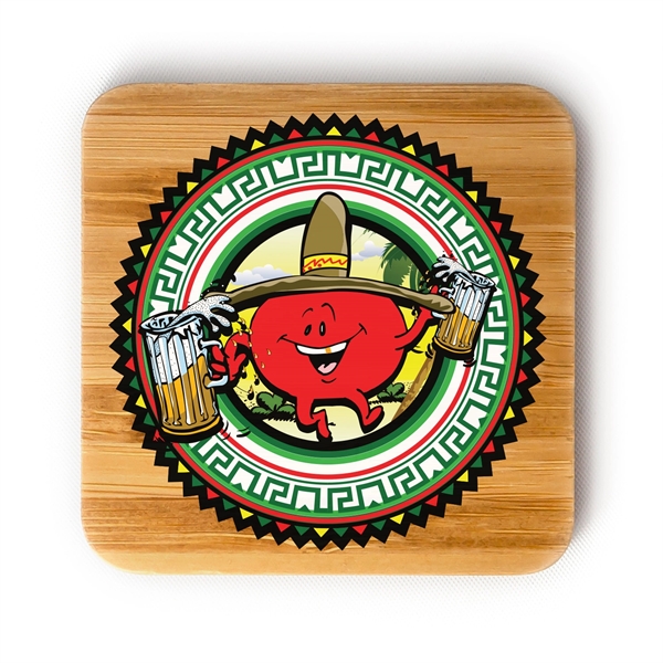 Square magnet with eco-friendly bamboo construction that measures 2.5" x 2.5"x... from ASI 99030 Zipline / Zipline®