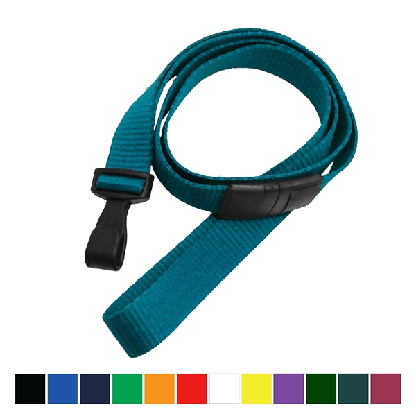 36" x 5/8" flat blank polyester breakaway lanyard with wide plastic... from ASI 62088 IDProductsource