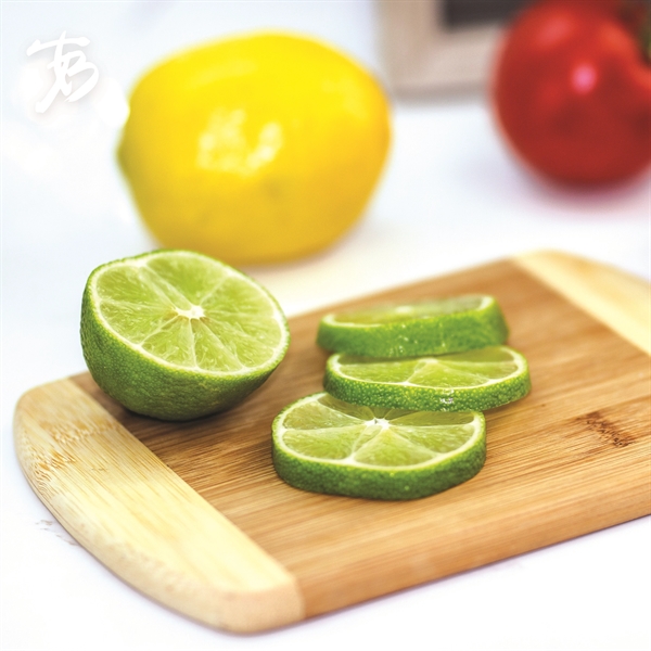 Two-Tone cutting board with lighter end caps with engraved gift box.... from ASI 91565 Totally Bamboo