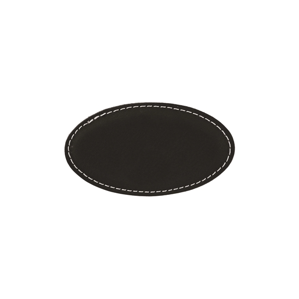 3 1/4" x 1 3/4" x 1/8" oval-shaped PU leatherette name... from ASI 74601 Calico