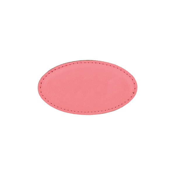 3 1/4" x 1 3/4" x 1/8" oval-shaped PU leatherette name... from ASI 74601 Calico