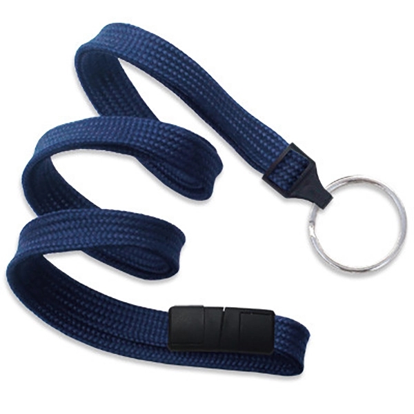 36" x 3/8" blank tube breakaway style lanyard with split ring... from ASI 62088 IDProductsource