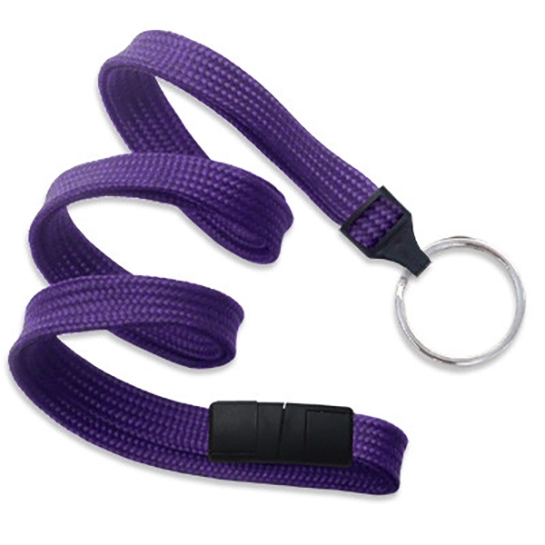 36" x 3/8" blank tube breakaway style lanyard with split ring... from ASI 62088 IDProductsource