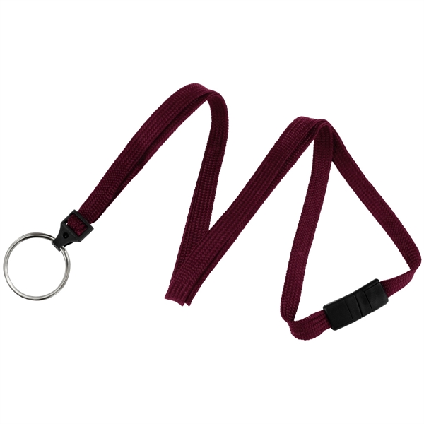36" x 3/8" blank tube breakaway style lanyard with split ring... from ASI 62088 IDProductsource
