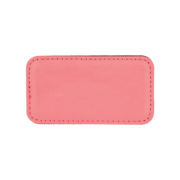 3 1/4" x 1 3/4" x 3/16" rectangular PU leather name... from ASI 74601 Calico