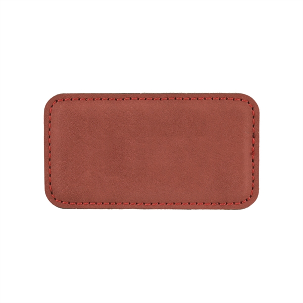 3 1/4" x 1 3/4" x 3/16" rectangular PU leather name... from ASI 74601 Calico