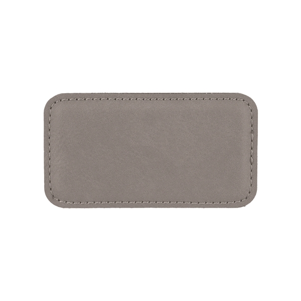 3 1/4" x 1 3/4" x 3/16" rectangular PU leather name... from ASI 74601 Calico