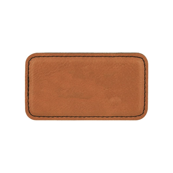 3 1/4" x 1 3/4" x 3/16" rectangular PU leather name... from ASI 74601 Calico