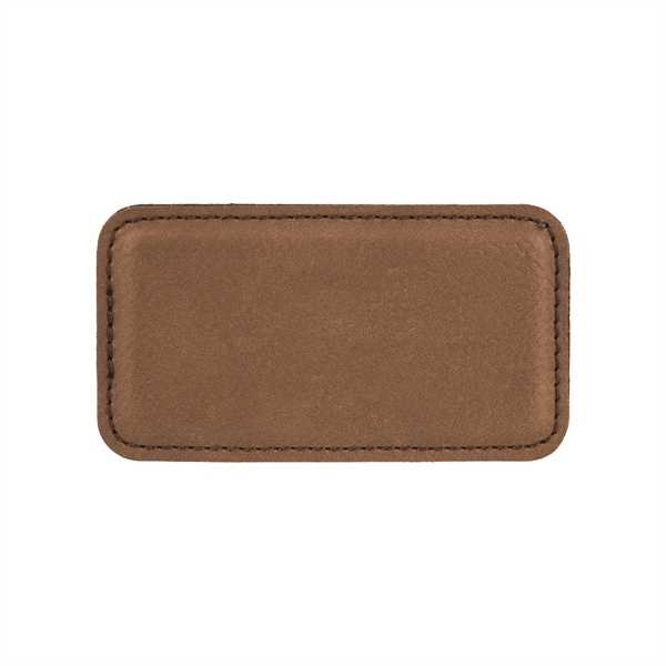 3 1/4" x 1 3/4" x 3/16" rectangular PU leather name... from ASI 74601 Calico