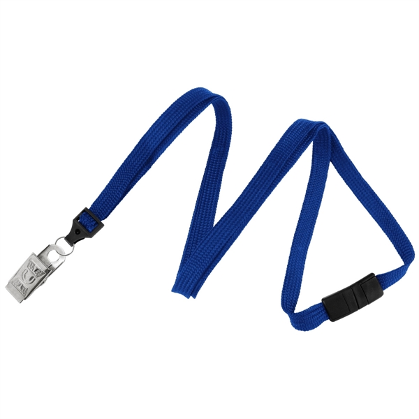 36" x 3/8" blank breakaway style tube lanyard with bulldog clip... from ASI 62088 IDProductsource