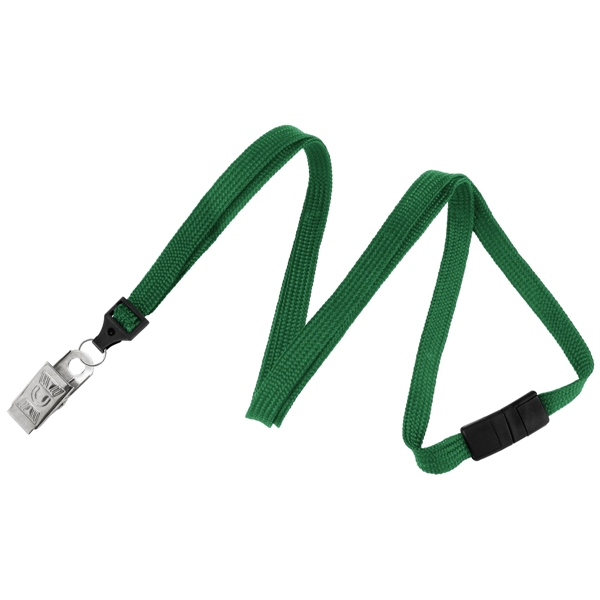 36" x 3/8" blank breakaway style tube lanyard with bulldog clip... from ASI 62088 IDProductsource