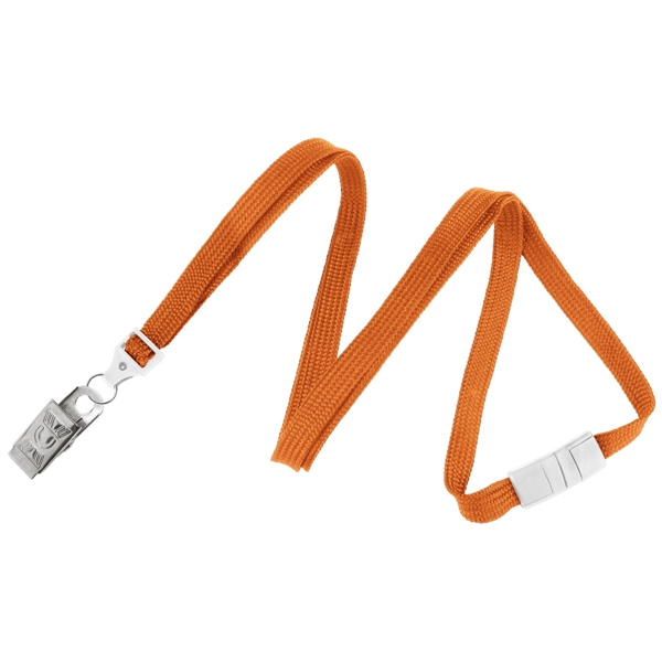 36" x 3/8" blank breakaway style tube lanyard with bulldog clip... from ASI 62088 IDProductsource